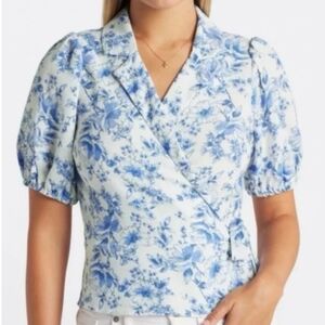 Violets & Roses Stitch Fix Oprah Short Sleeve Wrap Blouse 2X NWT